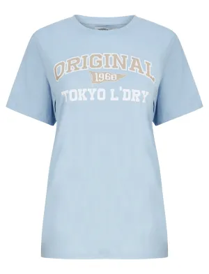 Original Motif Cotton Jersey T-Shirt in Kentucky Blue - Tokyo Laundry