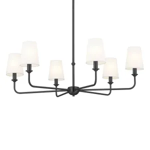 Pallas 33 in. 6 Lights Chandelier Black finish