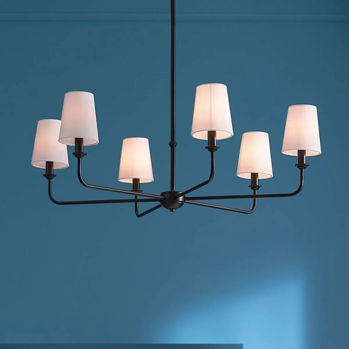 Pallas 33 in. 6 Lights Chandelier Black finish