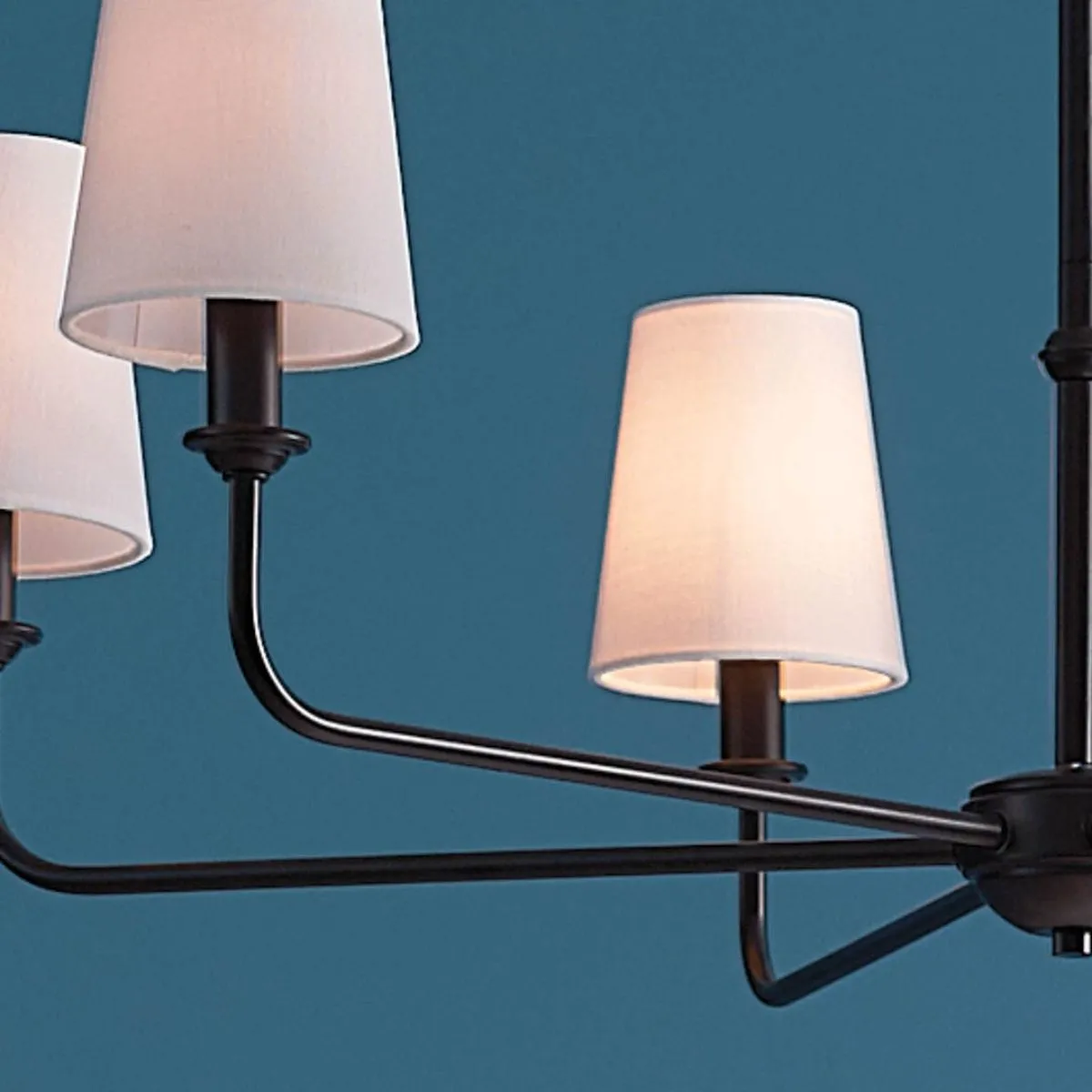 Pallas 33 in. 6 Lights Chandelier Black finish