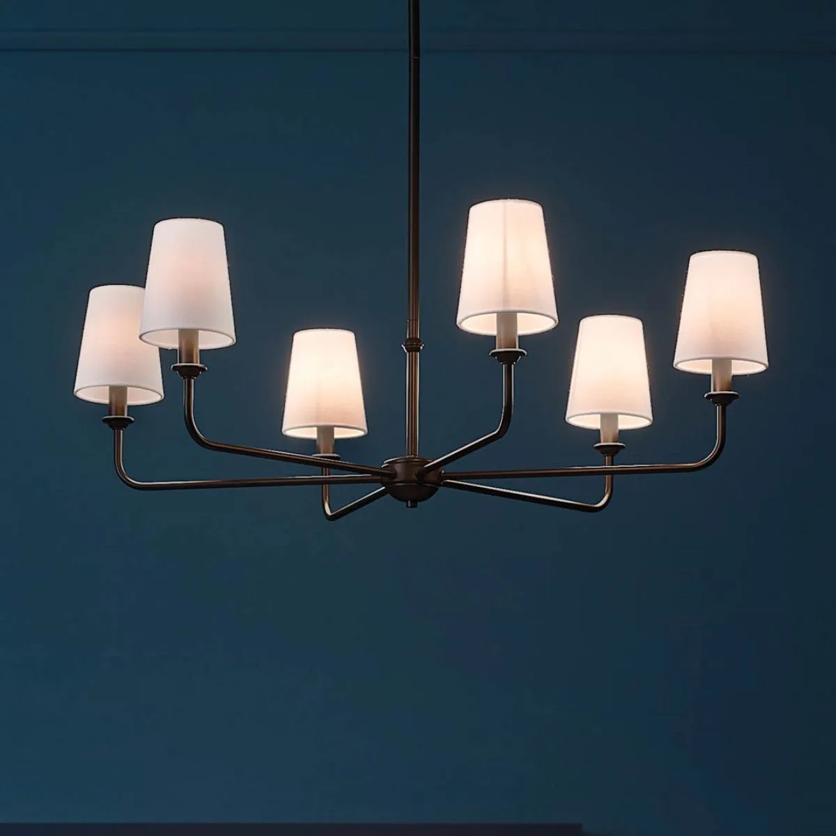 Pallas 33 in. 6 Lights Chandelier Black finish