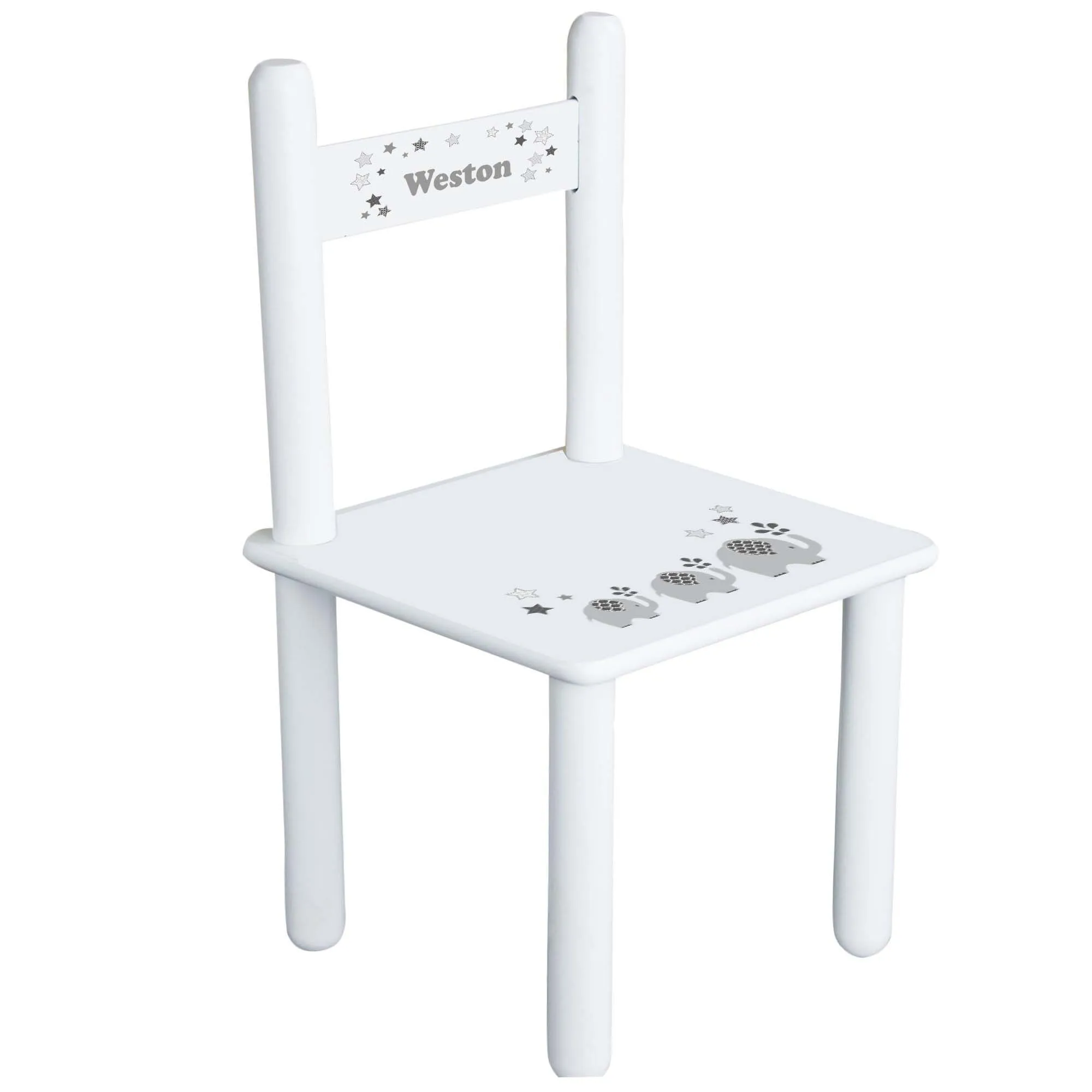 Personalized Gray Elephant Chair