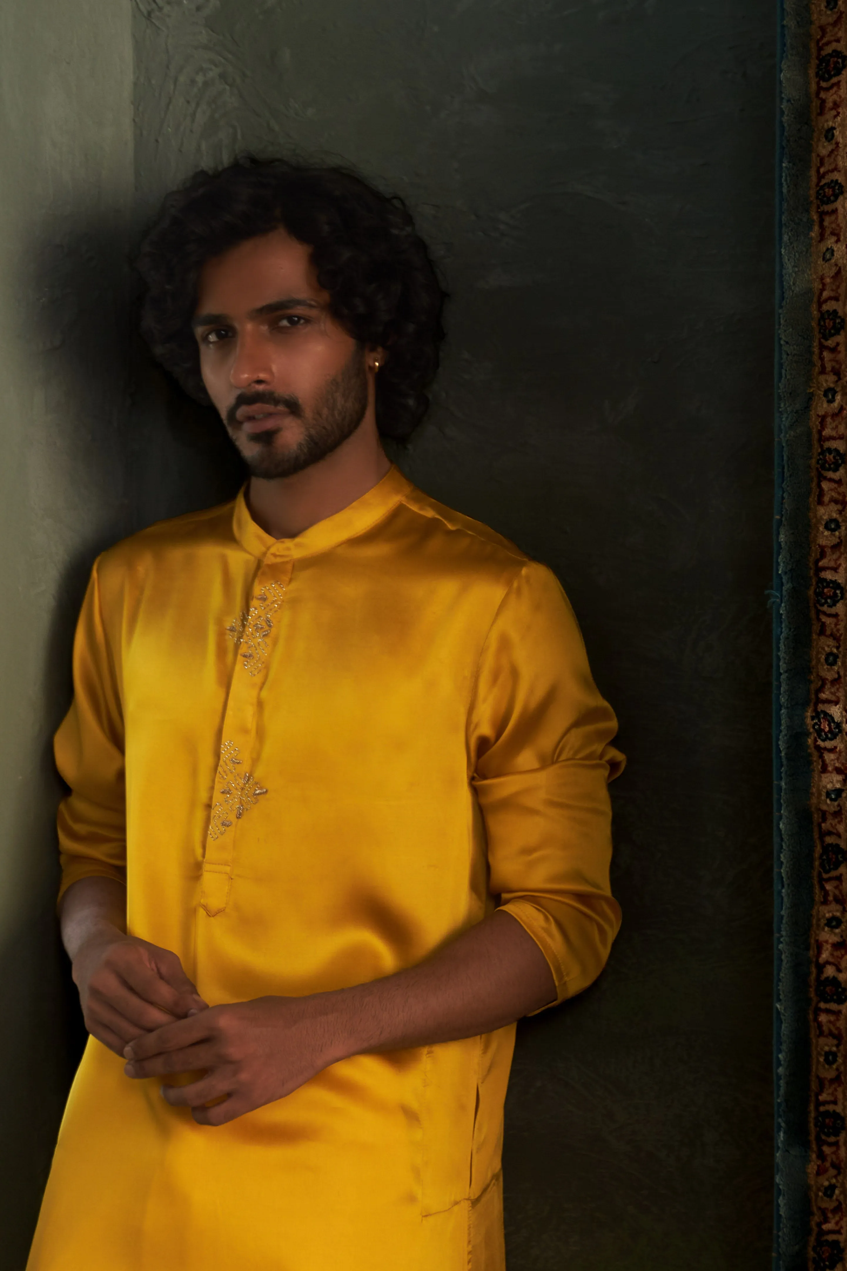 Prarambh Embroidered Placket Kurta