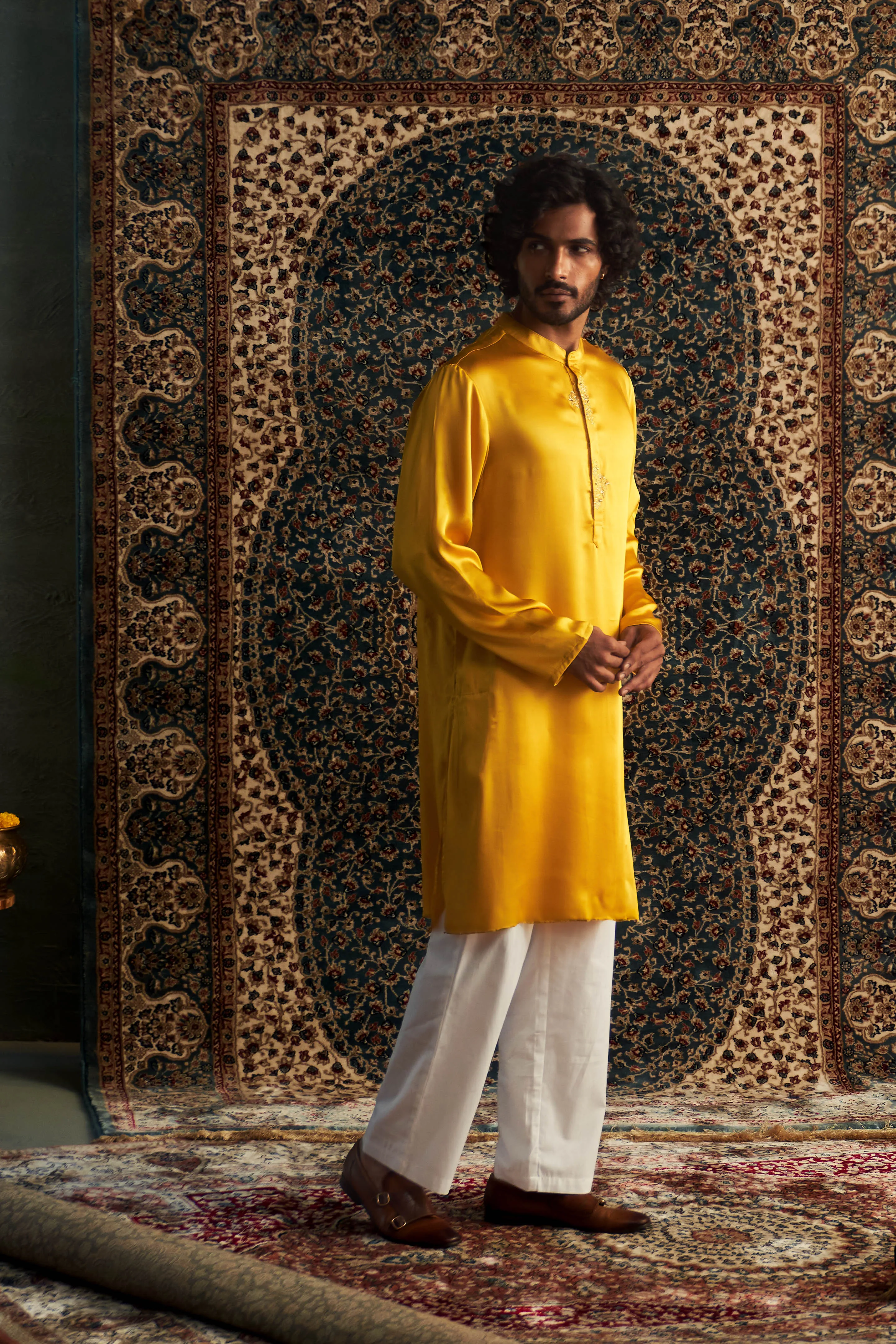Prarambh Embroidered Placket Kurta