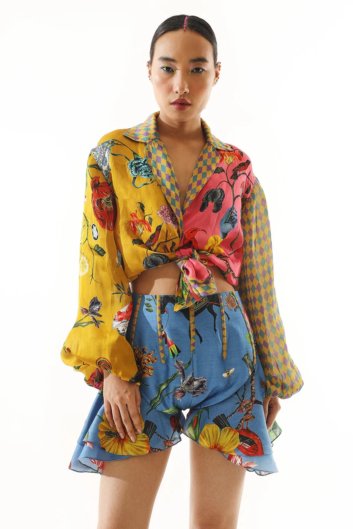 Printed Frill Shorts