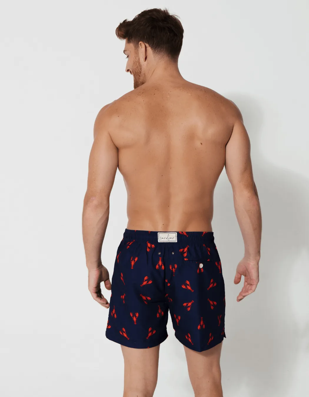 Printed Red Lobster Swim Shorts