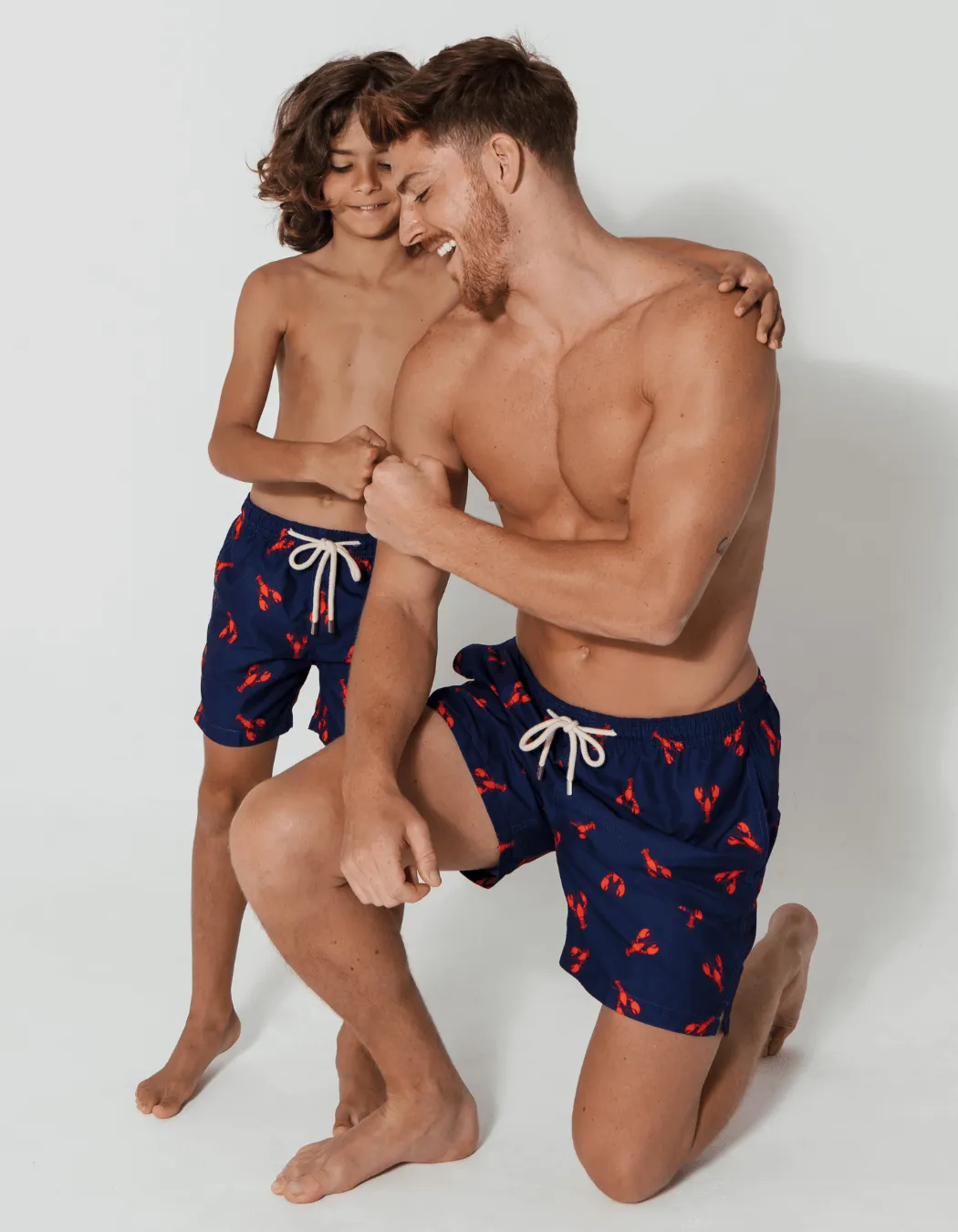 Printed Red Lobster Swim Shorts