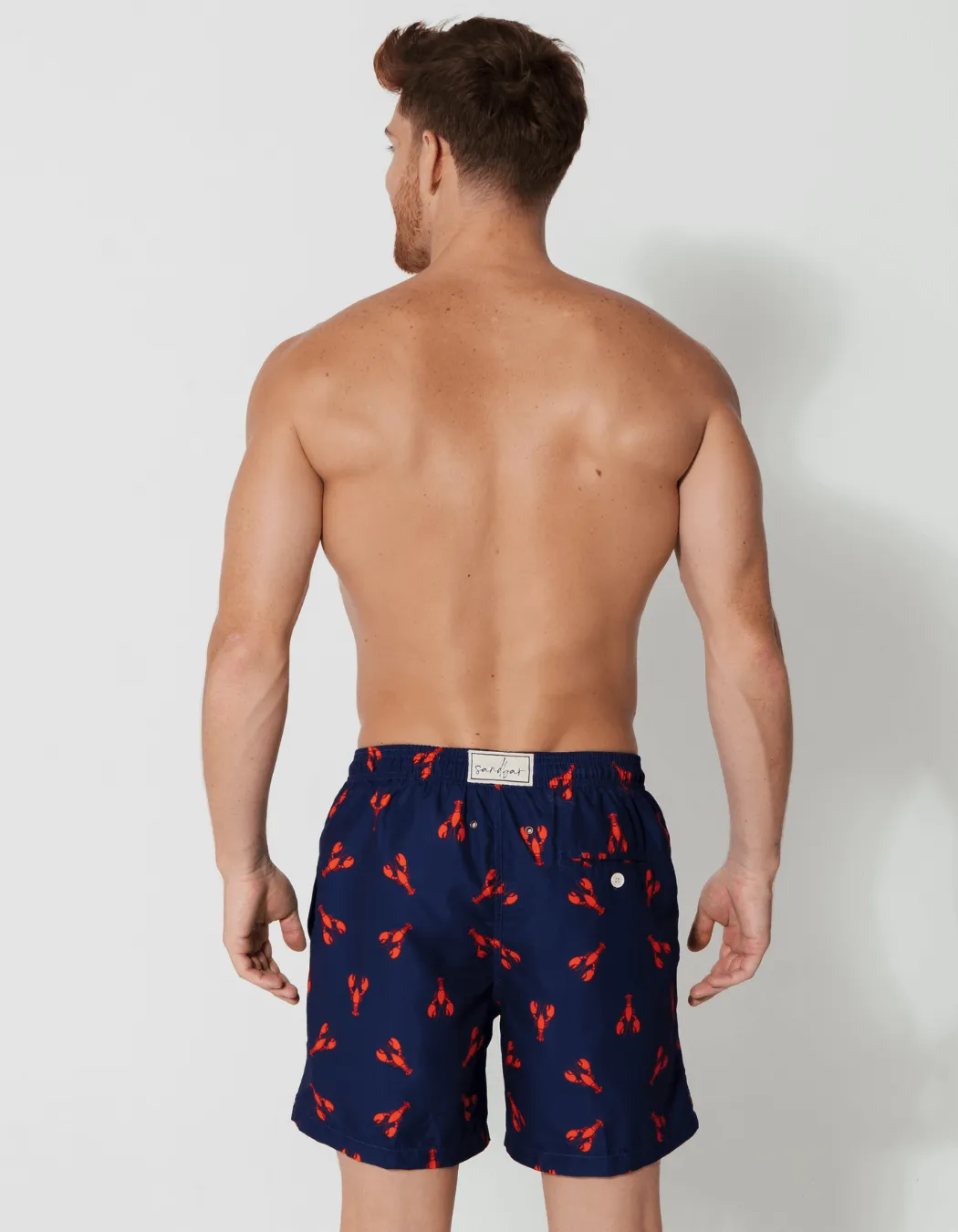 Printed Red Lobster Swim Shorts