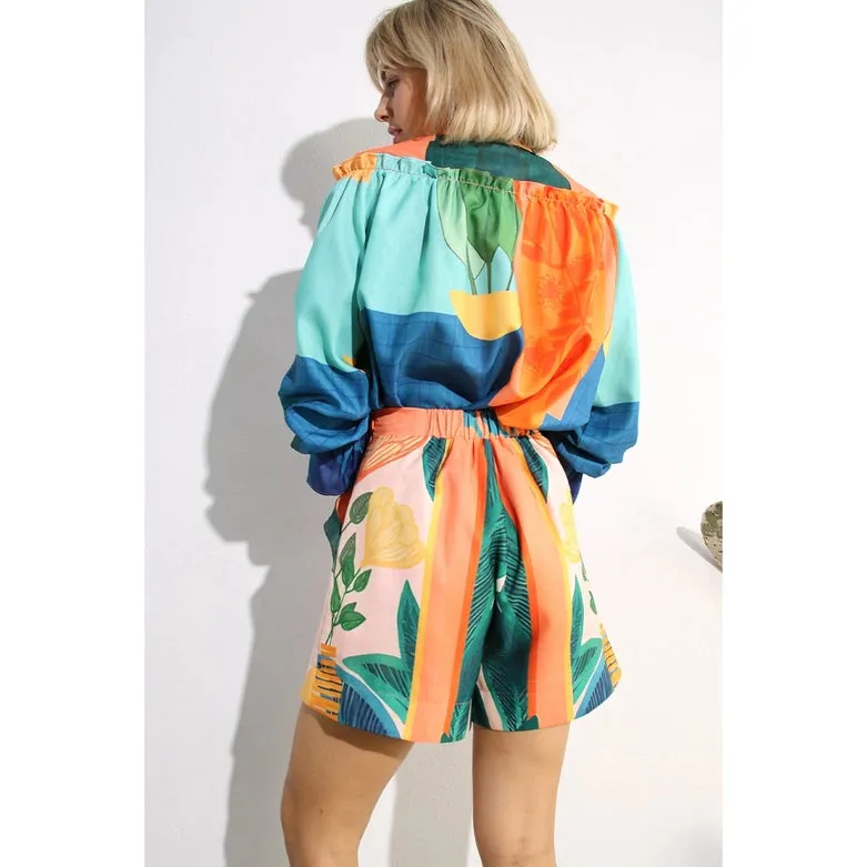 Printed Short Set