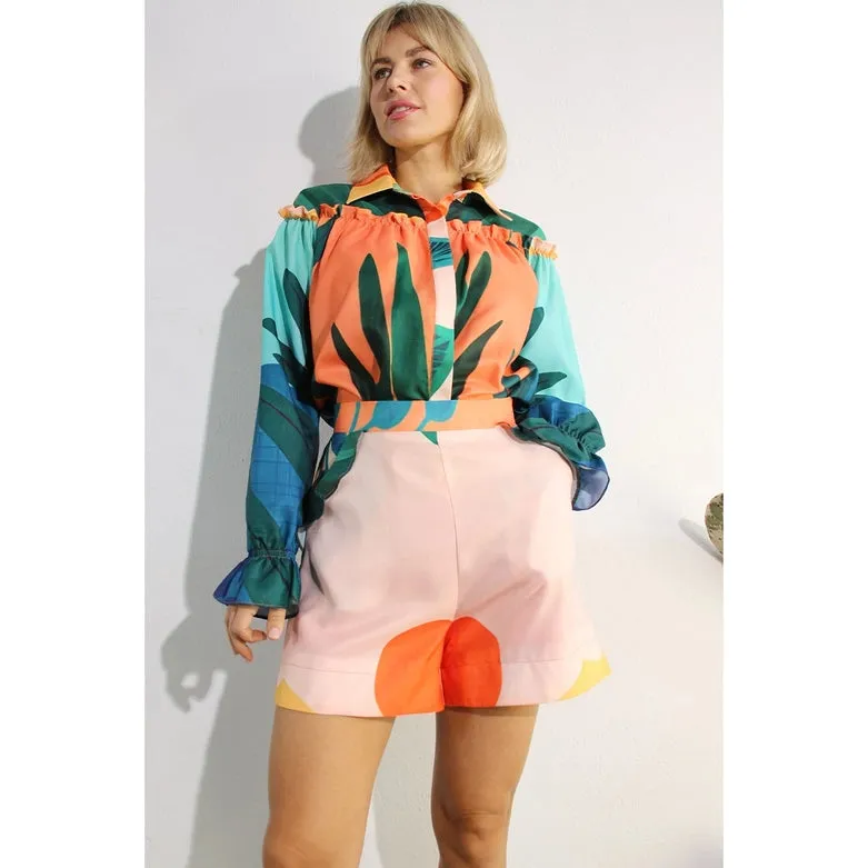 Printed Short Set