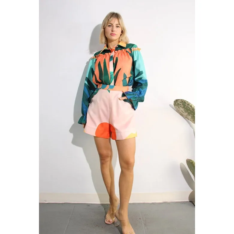 Printed Short Set