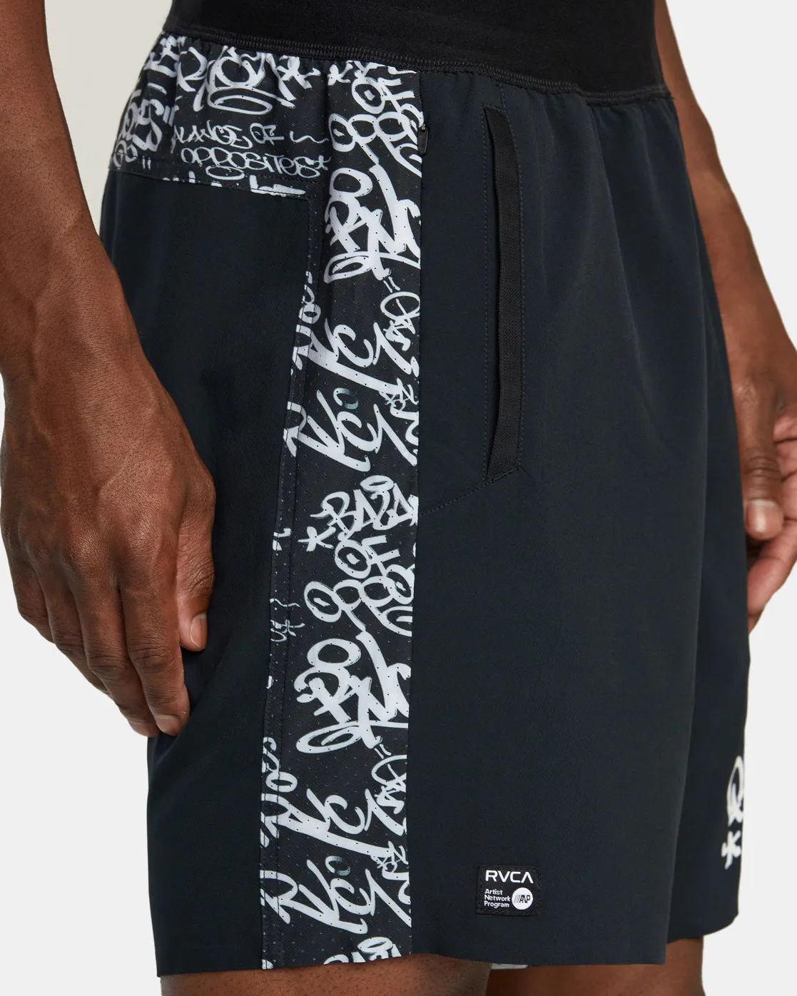 RVCA Yogger Plus Technical Training Shorts - Black Dmote