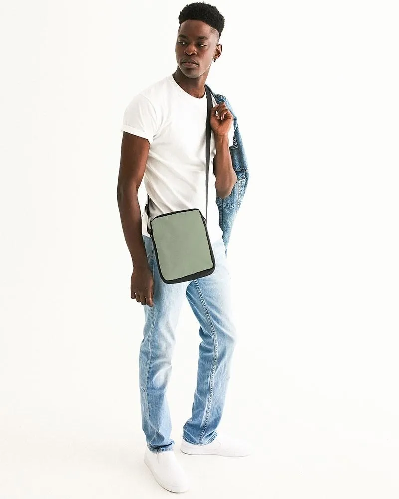 Shaded Pale Pastel Warm Green Gray Messenger Pouch | C15M0Y30K30