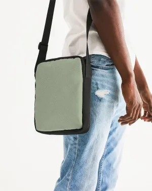 Shaded Pale Pastel Warm Green Gray Messenger Pouch | C15M0Y30K30