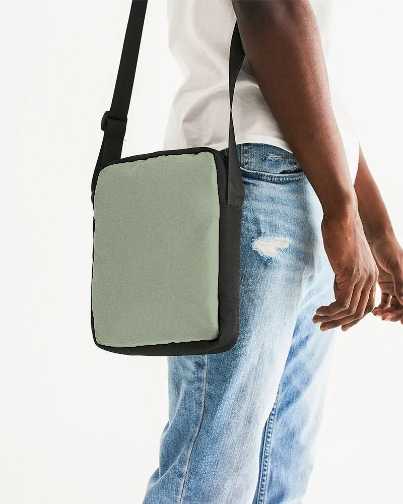 Shaded Pale Pastel Warm Green Gray Messenger Pouch | C15M0Y30K30