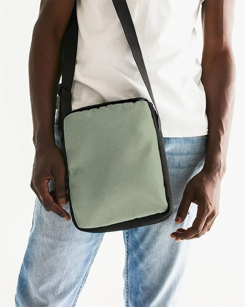Shaded Pale Pastel Warm Green Gray Messenger Pouch | C15M0Y30K30