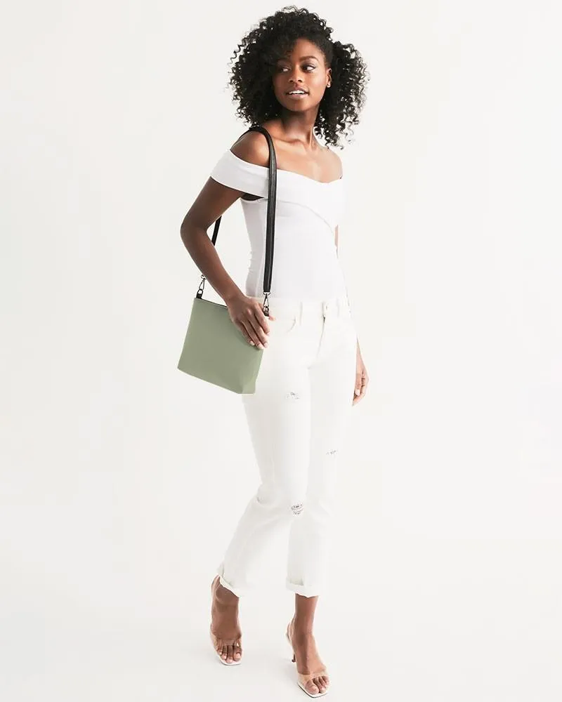 Shaded Pale Pastel Warm Green Gray Zip Pouch | C8M0Y30K30