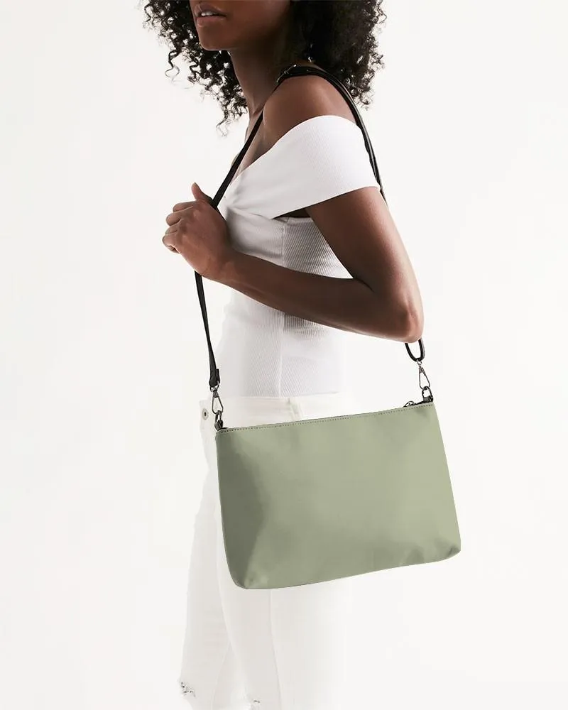 Shaded Pale Pastel Warm Green Gray Zip Pouch | C8M0Y30K30