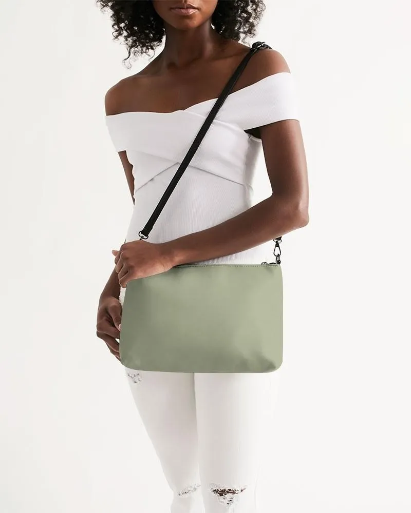 Shaded Pale Pastel Warm Green Gray Zip Pouch | C8M0Y30K30