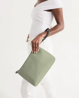 Shaded Pale Pastel Warm Green Gray Zip Pouch | C8M0Y30K30