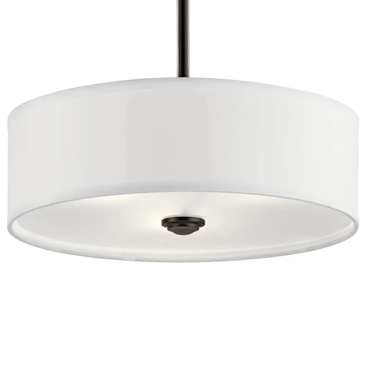 Shailene 14" 3-Light Semi-Flush Mount Light, Olde Bronze Finish