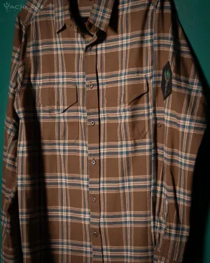 Shirt Men Long Sleeves / Cotton Lumberjack Tartan - CARAMEL DUST
