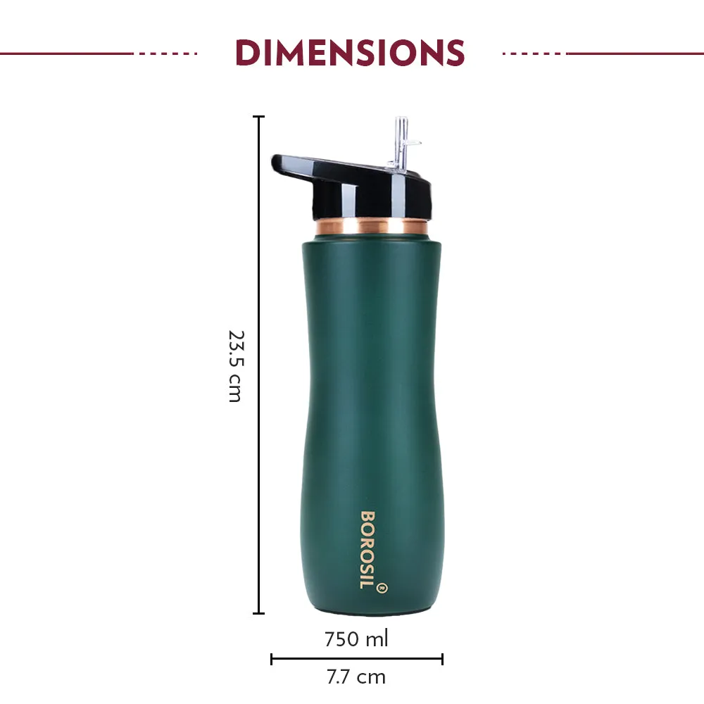 Sipper Copper Bottle, Green, 750 ml