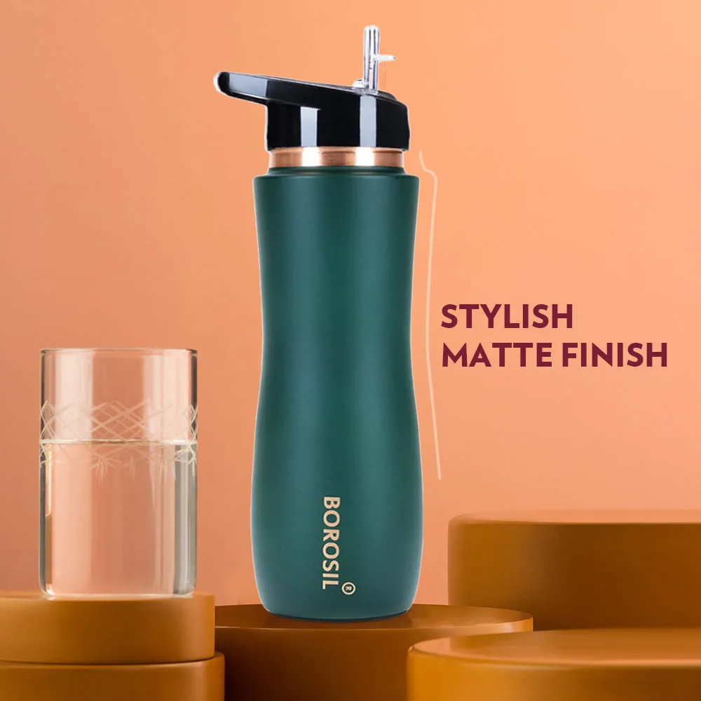 Sipper Copper Bottle, Green, 750 ml