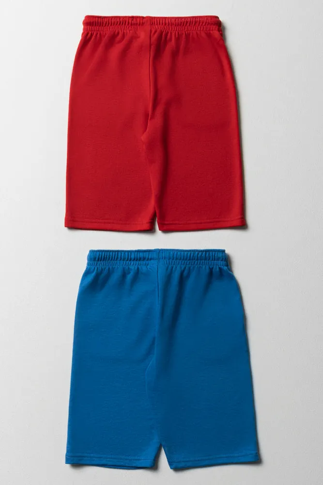 Spider-Man 2 Pack Shorts Red & Blue