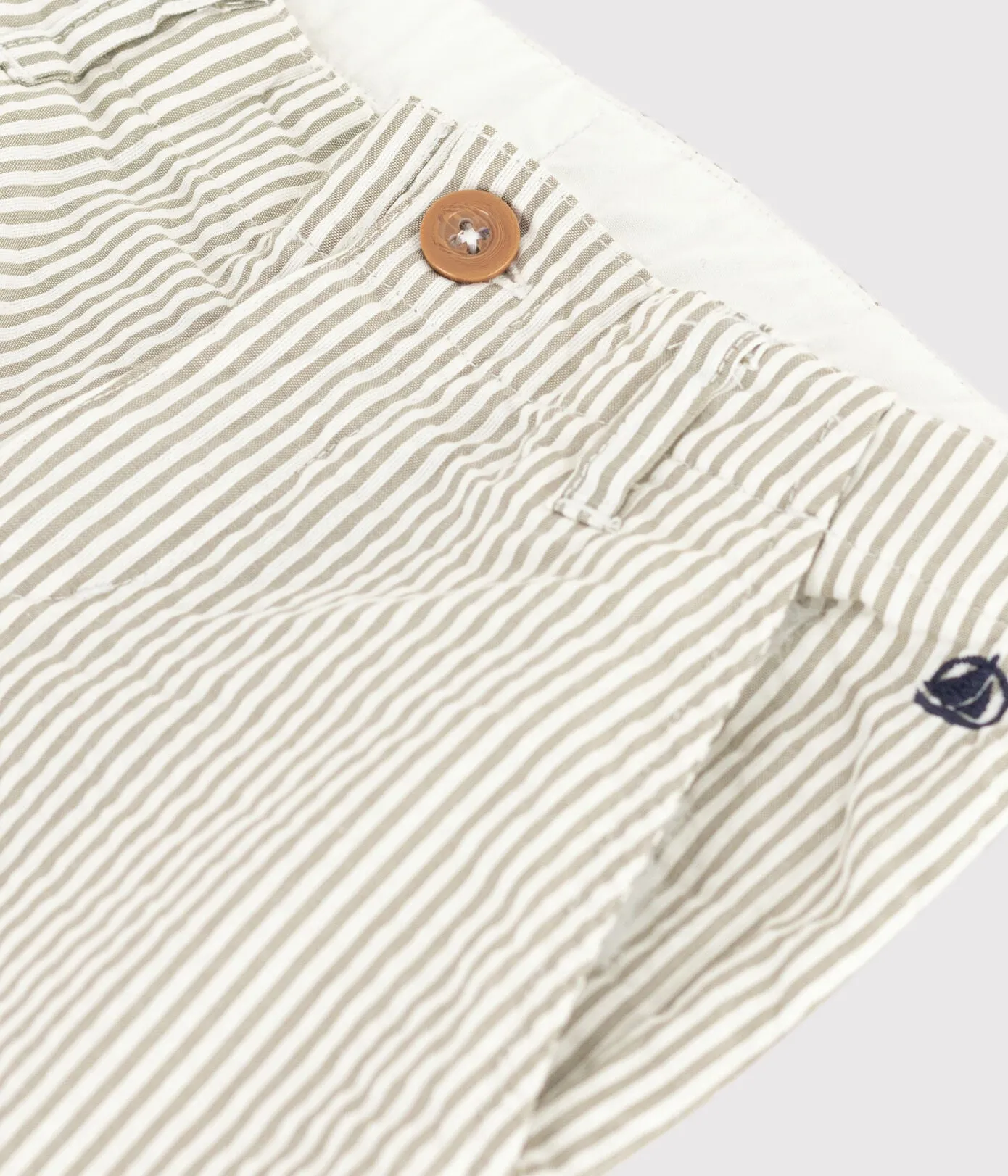 Striped Seersucker Shorts - Petit Bateau