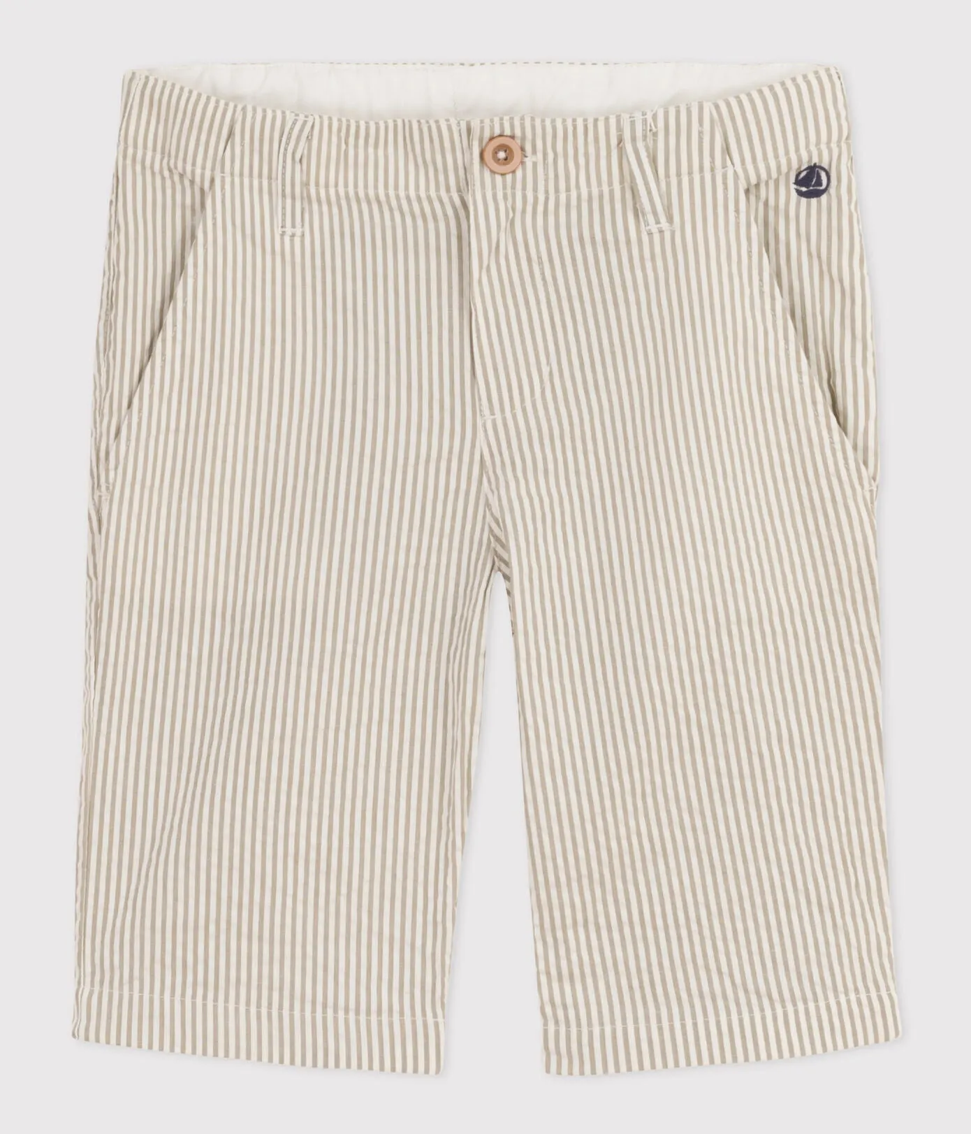Striped Seersucker Shorts - Petit Bateau