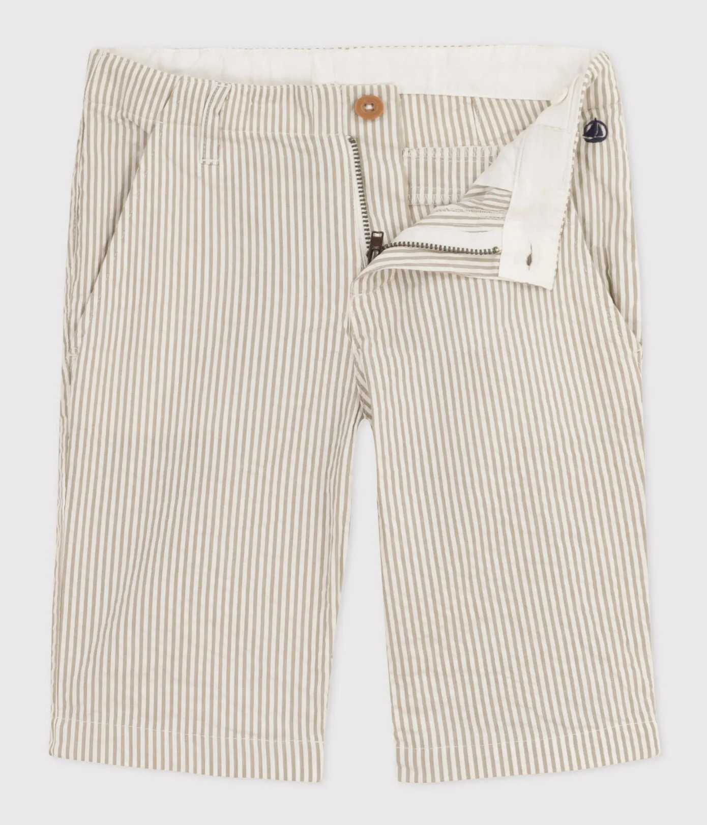 Striped Seersucker Shorts - Petit Bateau