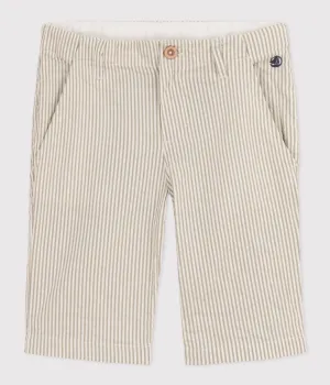 Striped Seersucker Shorts - Petit Bateau