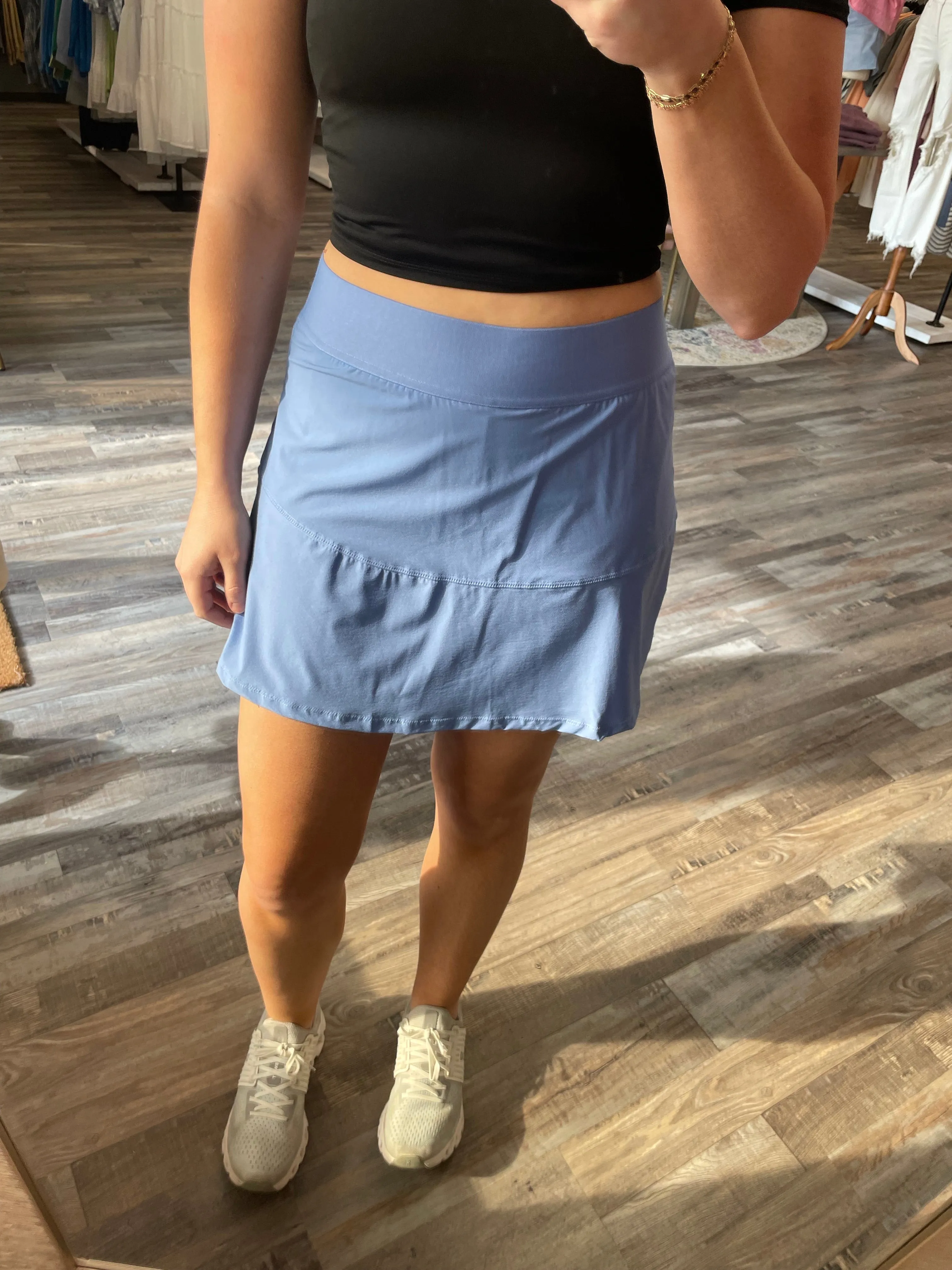 Swoop Active Tennis Skort - Blue Fog