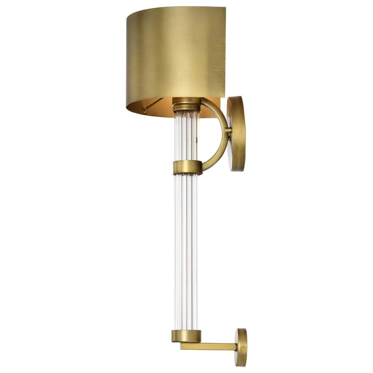 Teagon 23 in. Wall Sconce Natural Brass Finish