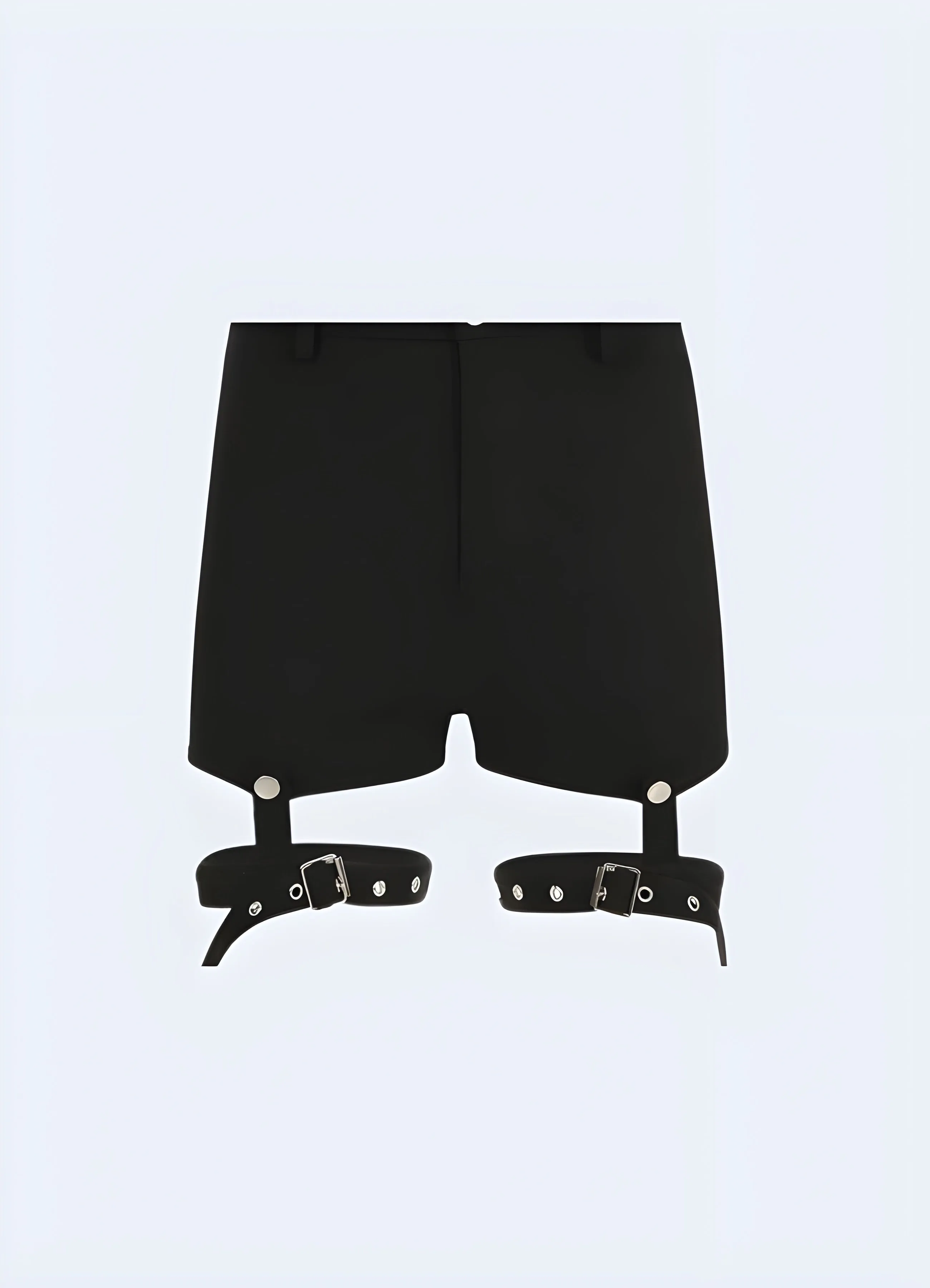Techwear Goth Black Shorts Women