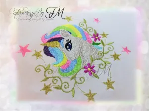 Unicorn  embroidery design / three sizes