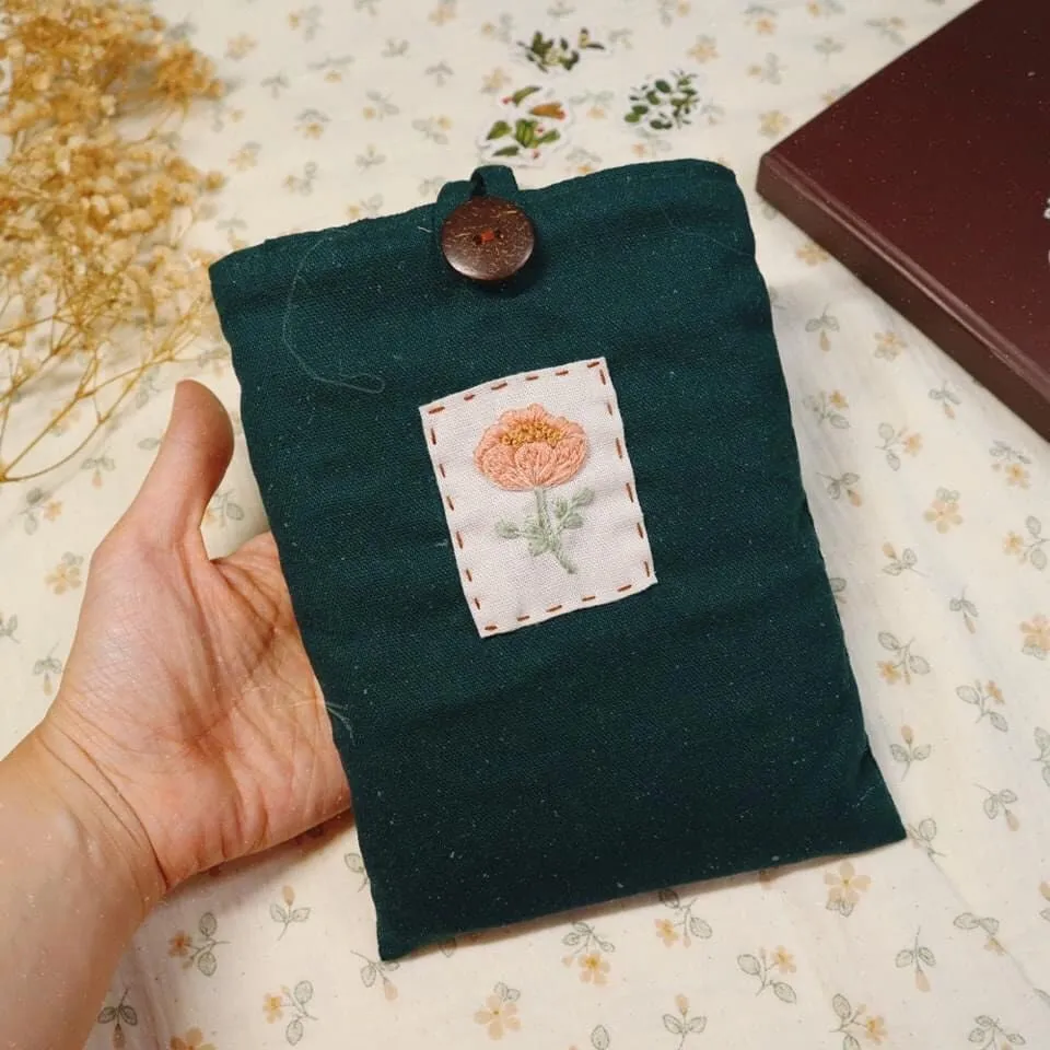 Unique Flower Embroidered Book Cover