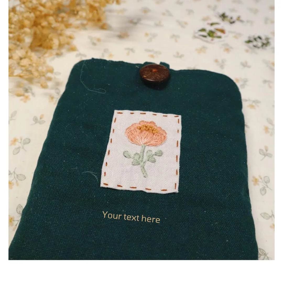 Unique Flower Embroidered Book Cover