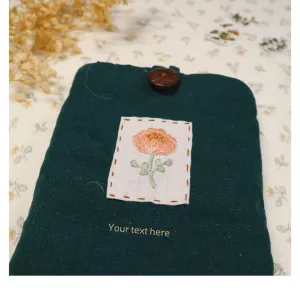 Unique Flower Embroidered Book Cover