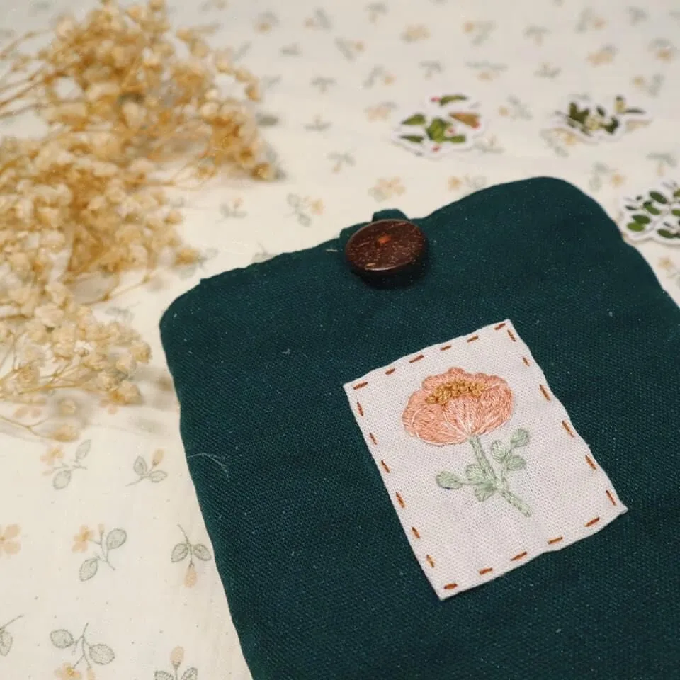 Unique Flower Embroidered Book Cover
