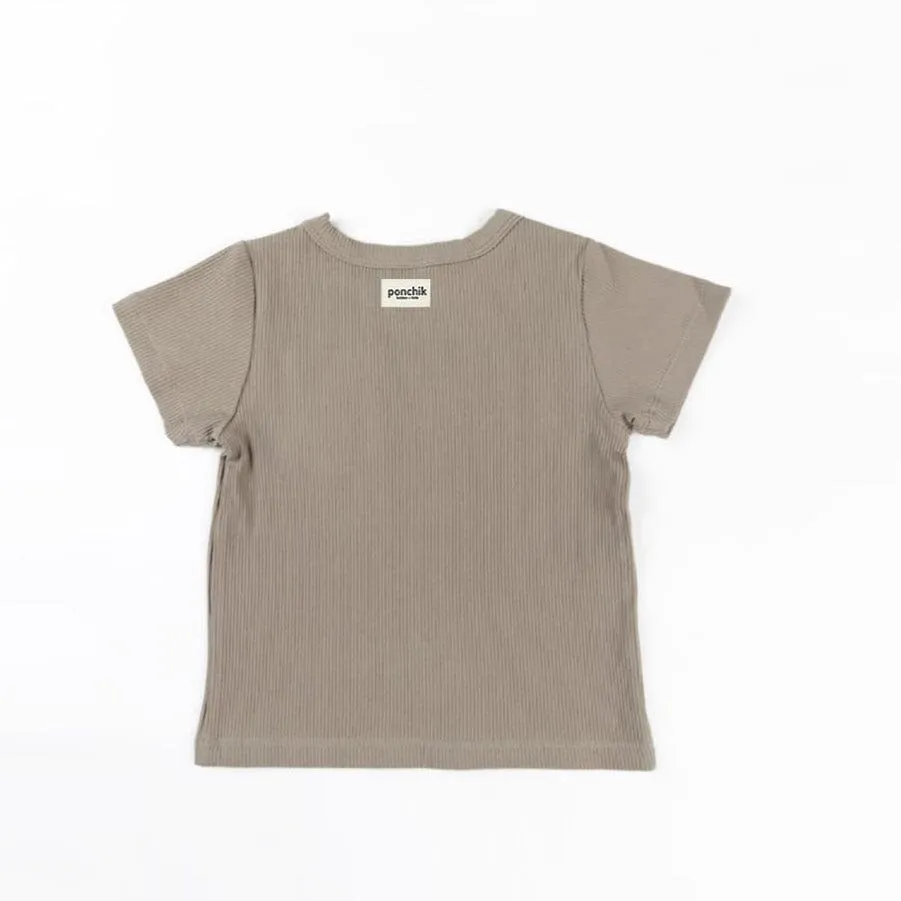 Unisex Ribbed Cotton T-Shirt (Artichoke green)