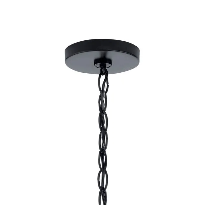 Valserrano 25 in. 5 Lights Chandelier Black Finish Clear Seeded