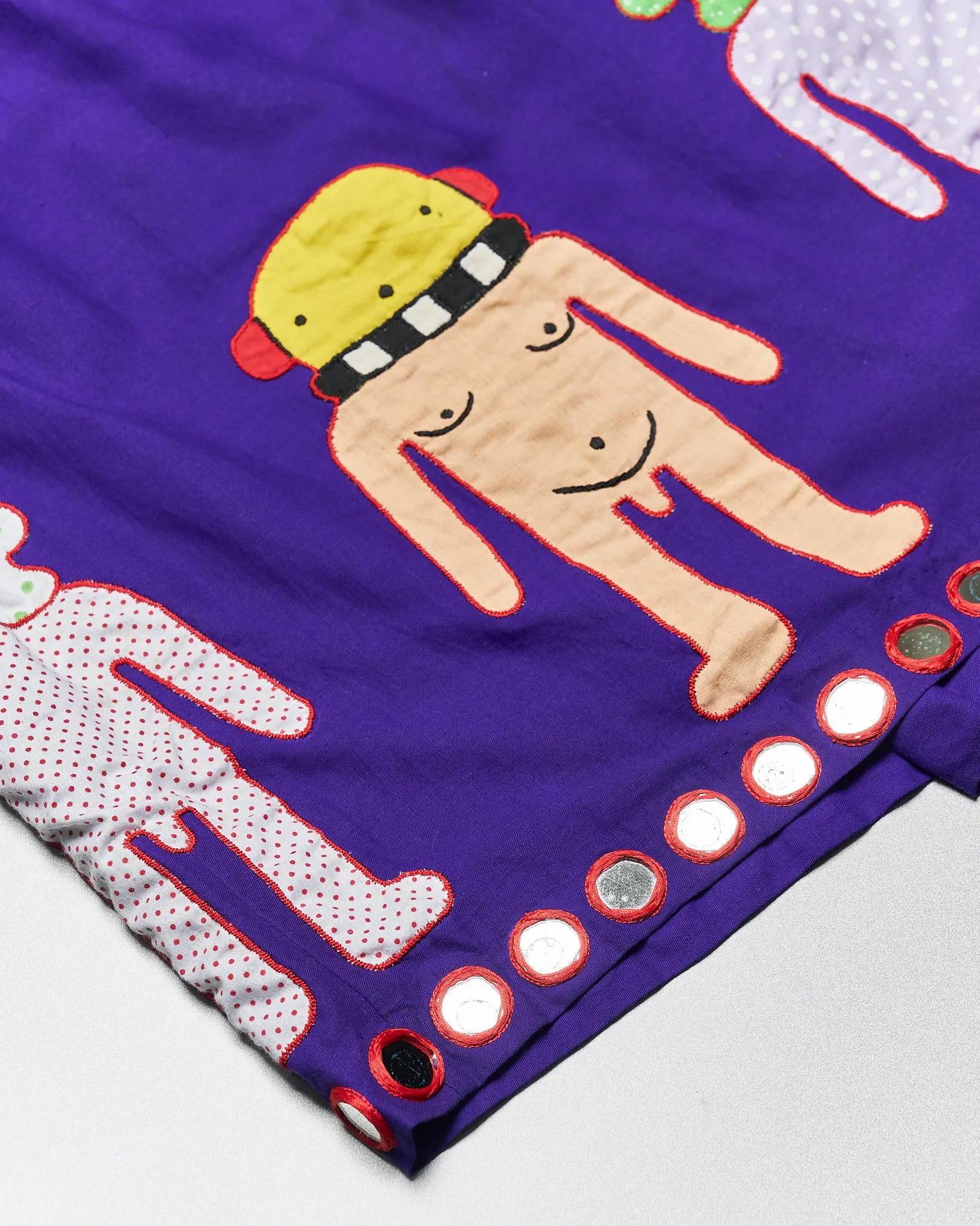 Walter Van Beirendonck 2005 Super natural embroidered boxing skort