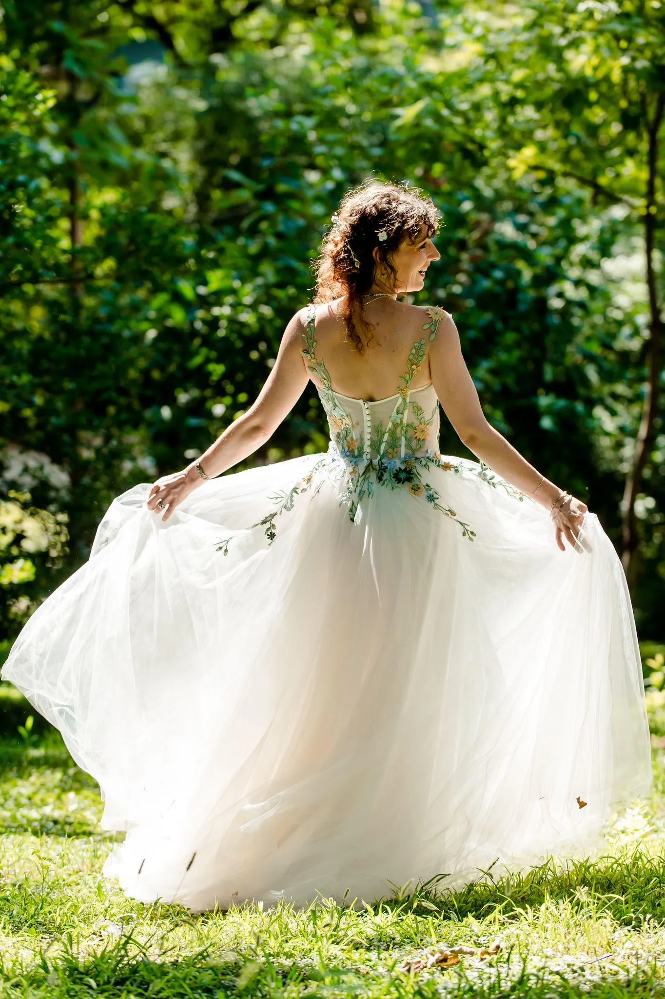 Whimsical Forest Wedding Gown