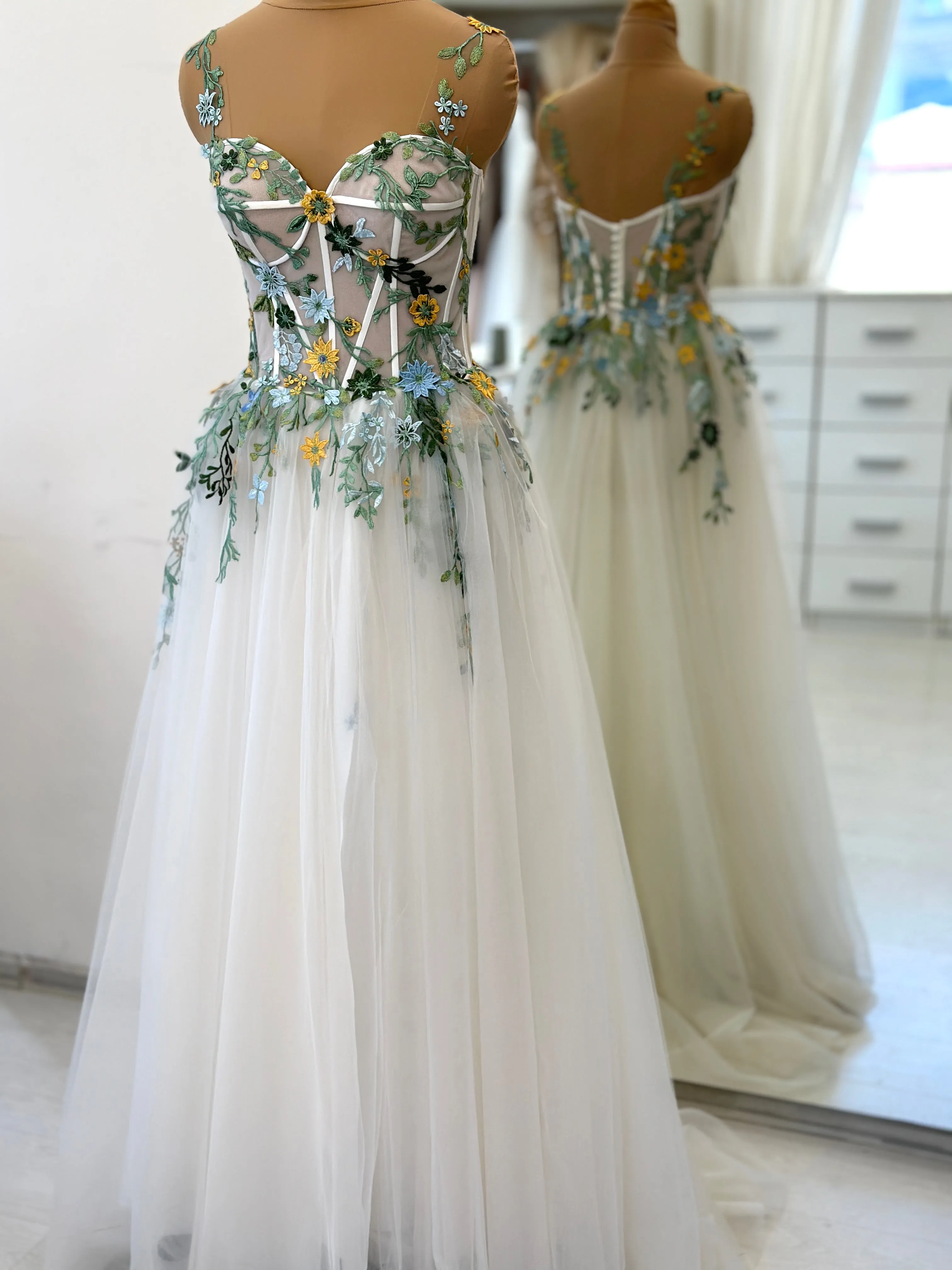Whimsical Forest Wedding Gown