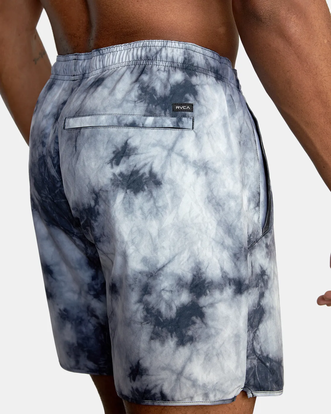 Yogger Stretch Elastic Waist Shorts 17" - Ink Blot