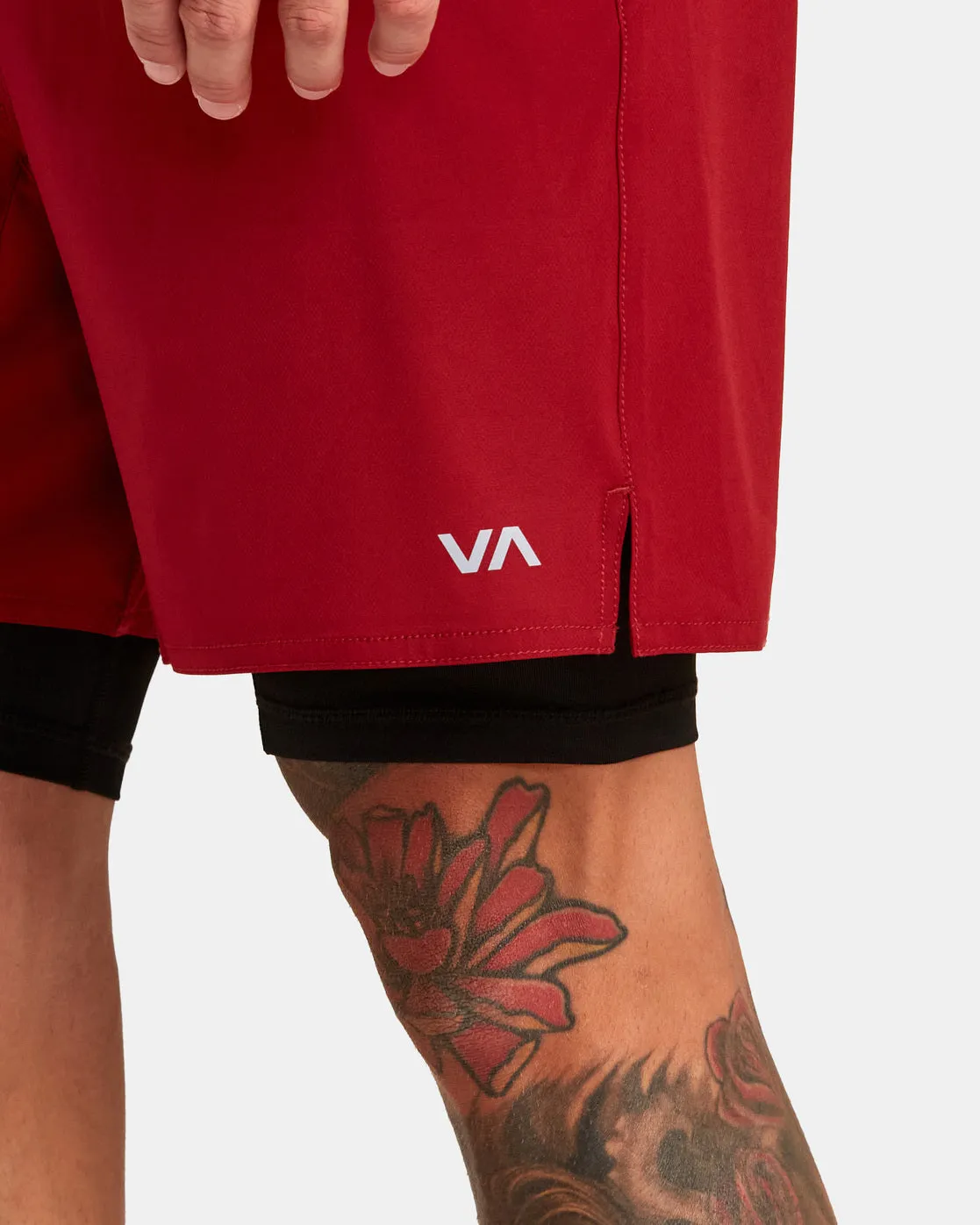 Yogger Train 2-In-1 17" Workout Shorts - Cardinal
