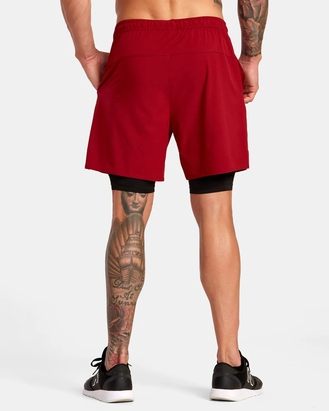 Yogger Train 2-In-1 17" Workout Shorts - Cardinal