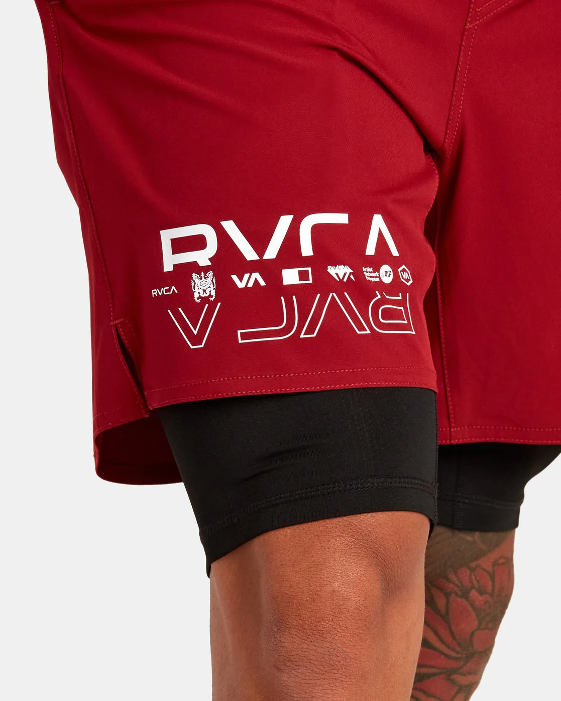 Yogger Train 2-In-1 17" Workout Shorts - Cardinal
